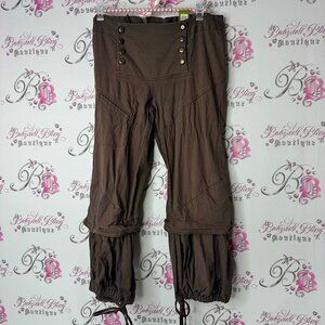 Adventures of rabbit and empee pants pirate cargo Brown Buttoned corset tie ups